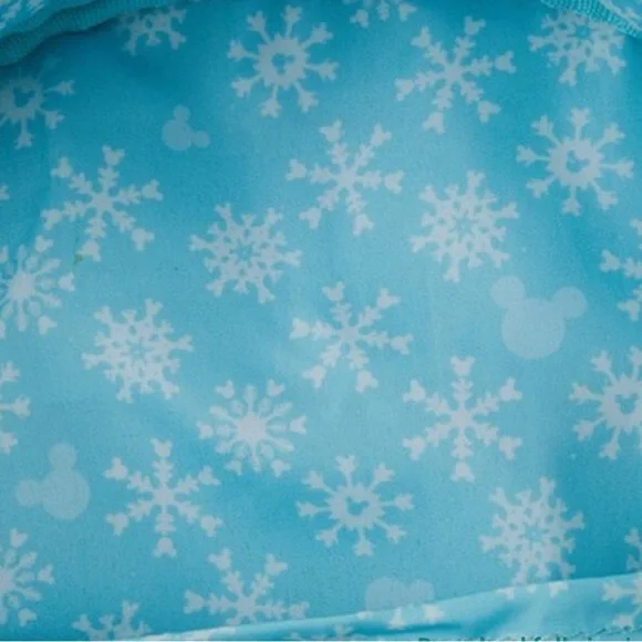 LOUNGEFLY DISNEY Mickey Mouse sequin snowman bag set! - Picture 7 of 8